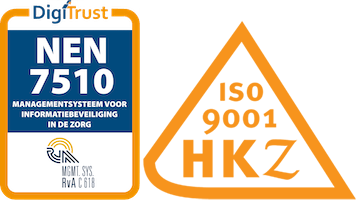 Logo's NEN7510 en ISO9001 HKZ